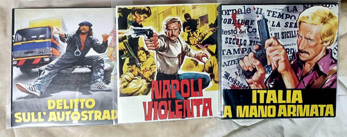 3X 45 giri napoli violenta, delitto sull'autostrada, Italia a mano armata