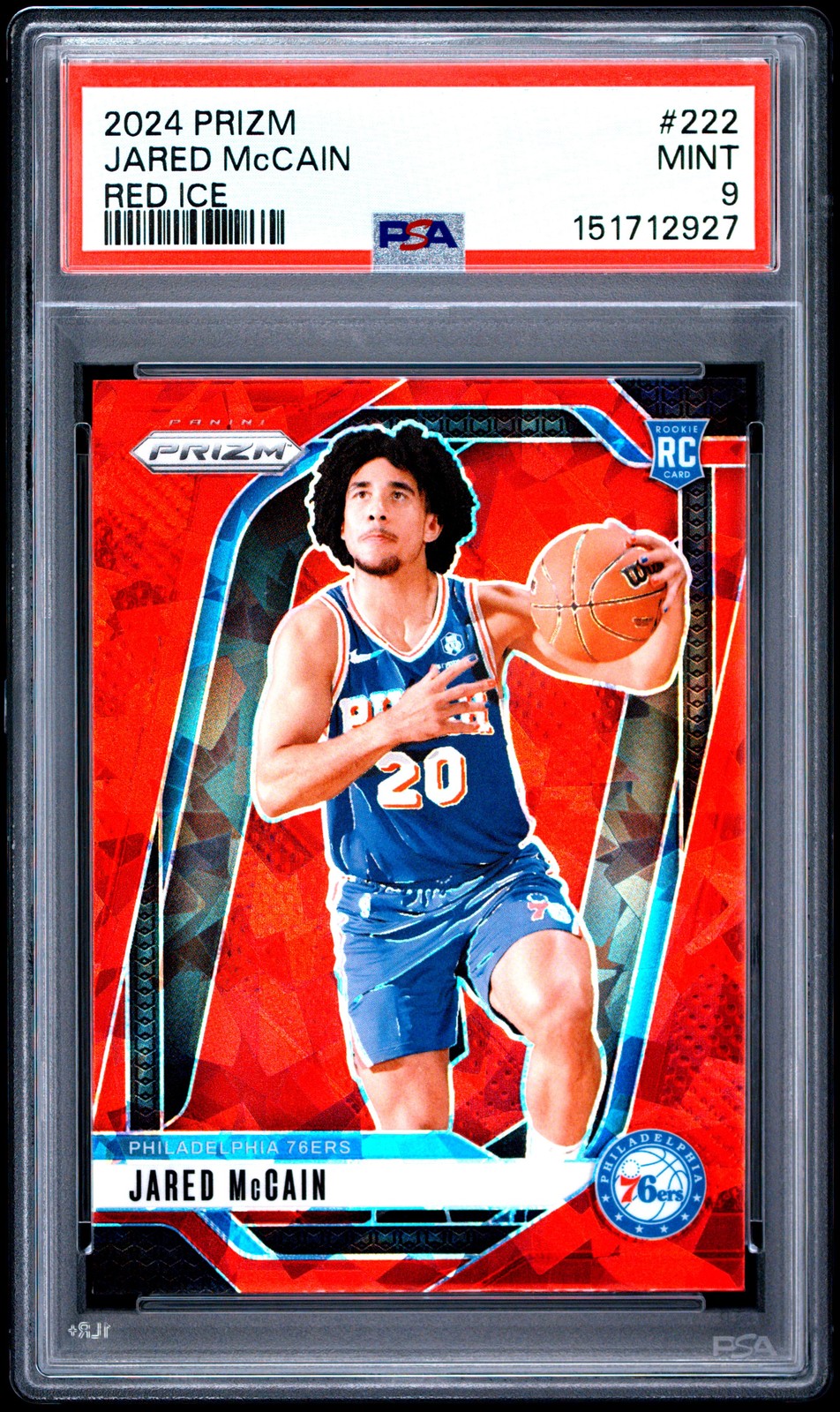 2024 PANINI PRIZM RED ICE #222 JARED MCCAIN PSA 9