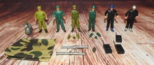 Lot of vtg 80's Remco Sgt Rock Figures and Accessories (some broken)
