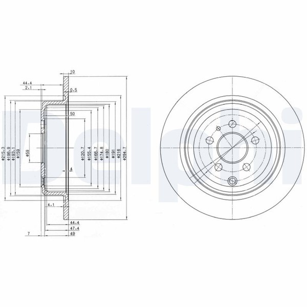 2X Delphi Bremsscheibe BG3049 FüR 22 Peugeot Evasion Ulysse U6 806 CitroËN 221-image
