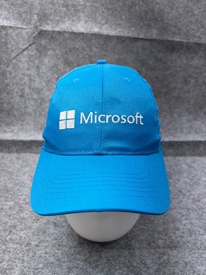 Microsoft Hat Cap Strap Back Adult One Size Blue 100% Cotton YouthSpark Camper