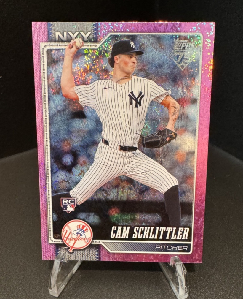 2026 Topps Series 1 - Cam Schlittler #111 Pink Holo Foil (RC)
