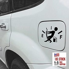Funny Car Stickers High Gas Consumption Decal Fuel Gage Empty Stickers Black