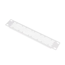 Vented 1U Blank Panel Metal Rack Mount For 10 Inch Server Cabinet White
