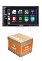 Autoradio Alpine INE-W611D FüR Golf VI Dynaudio, RüCkfahrkamera, Linien Beweglic