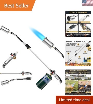 Propane Torch Weed Burner, High Output Weed Torch Flamethrower, 37'' Heavy Dut...