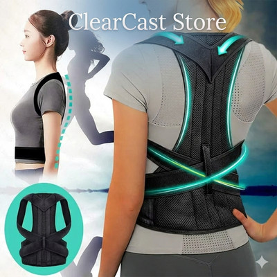 Adjustable Posture Corrector Back Brace for Men & Women   Pain Relief Support