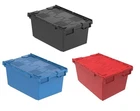 Large Heavy Duty Attached Lid Storage Box - 80 Litre Capacity (71 x 46 x 36)