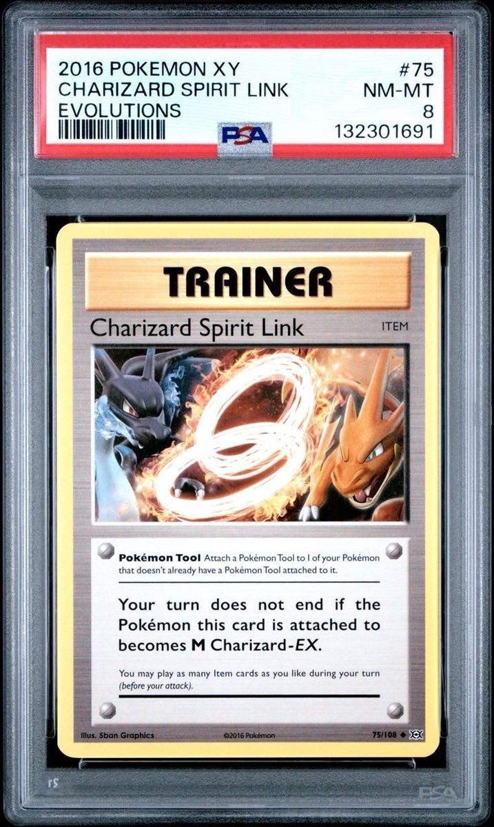 2016 Pokémon XY Charizard Spirit Link Evolutions #75 PSA 8 | eBay