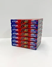 Lot Of  7 TDK D90 Blank Cassette Tapes High Output IEC I / TYPE I  NEW SEALED