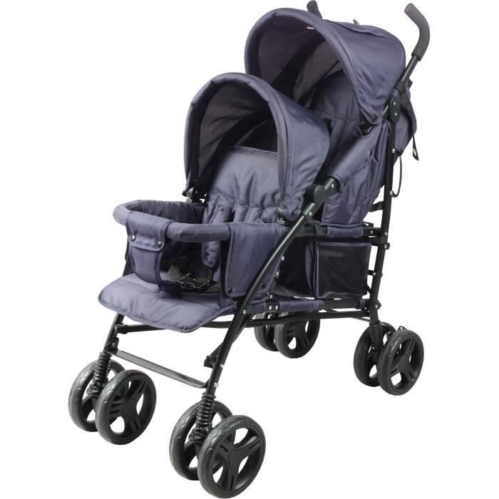 Poussette double BAMBISOL poussette canne compacte pour vos balades en ville en famille