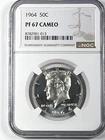 1964 Kennedy Half Dollar : NGC PF67 Cameo