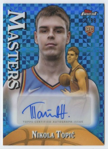 2024-25 Finest Masters Autographs Blue X-Factor #MA-NT Nikola Topic RC Rookie Au