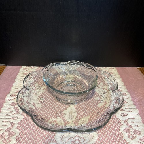 ANCHOR HOCKING SAVANNAH CHIP AND DIP SET NIB 12" Plate 6.25: Bowl - Picture 2 of 19