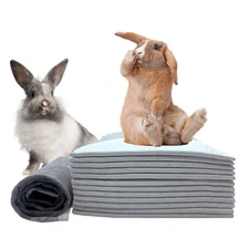 100 Piece Rabbit Pee Pads,Disposable Pet Pees Pad,Cage Black Carbon Liner,Sup...