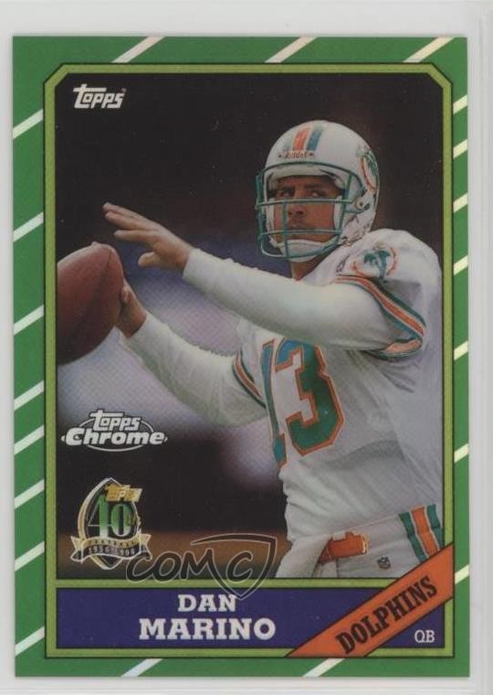 1996 Topps Chrome 40th Anniversary Retro Refractor Dan Marino #31 HOF y8z