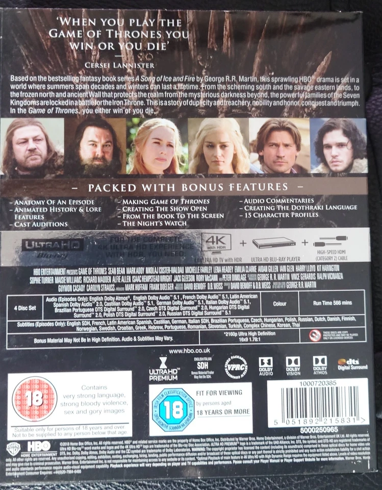 Game of Thrones - The Complete First Season 4K Ultra HD - Image 2 of 2