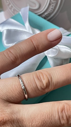 Tiffany & Co. Forever Diamond Ring in Platinum with Diamonds size 5 $1600 - Picture 12 of 24