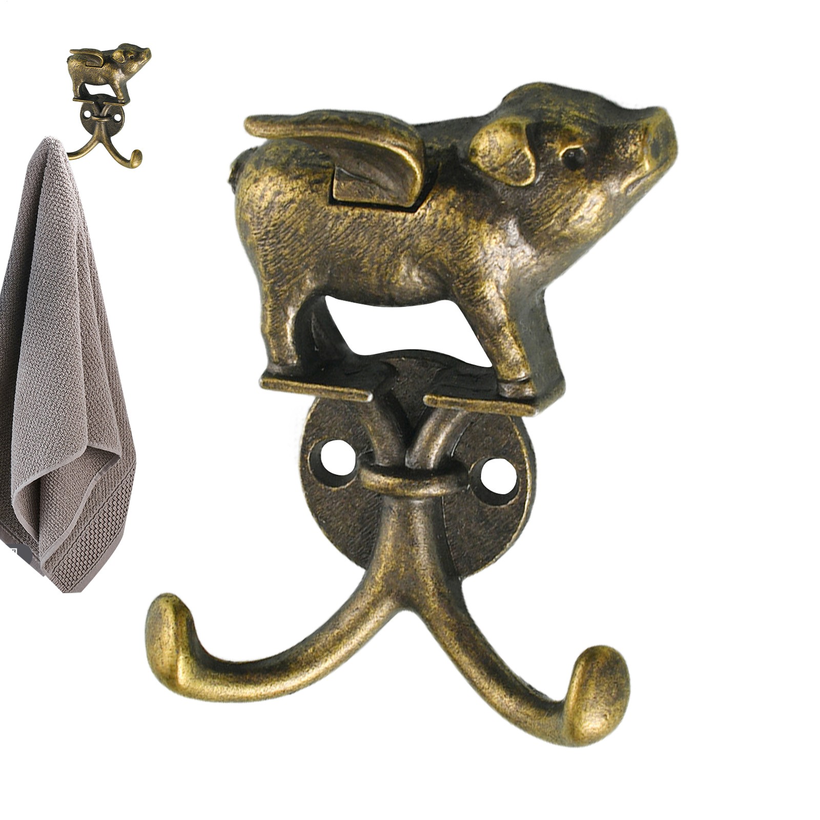 Vintage Wall Hooks Decorative Unique Animal Wall Hooks Heavy Duty