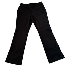 NEW NY&C New York & Company Classic Black Pull-on Dress Pants Large L office
