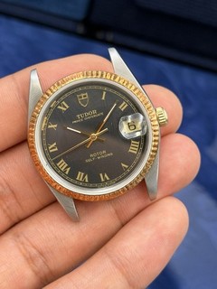 Tudor Prince Oysterdate Automatic Black Roman Dial Ref. 74033 Refinished Dial
