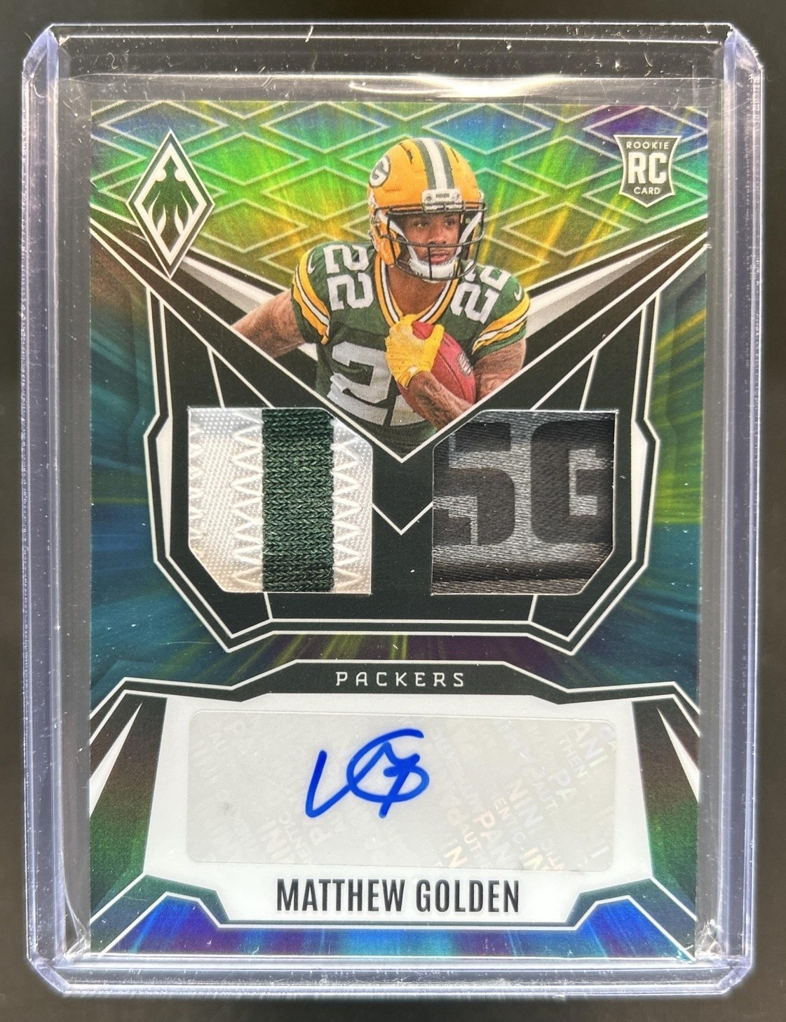 2025 Phoenix Matthew Golden RPS Dual Rookie Patch Auto RC Green Prizm #/25 view 1
