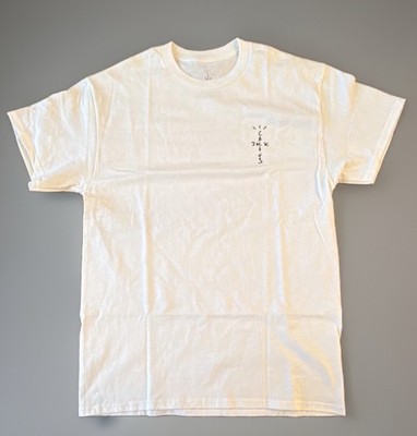 Cactus Jack Travis Scott Logo Tee Men's White Cotton Crew Neck Short Sleeve M