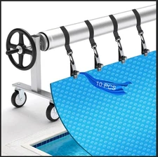 FOTSHARER 30Pcs Pool Solar Cover Reel Attachment Kit for 30 PCS, Black 