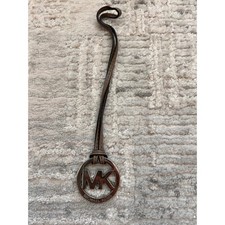 Michael Kors MK Logo Charm Bag Accessory Keychain Fob Silver