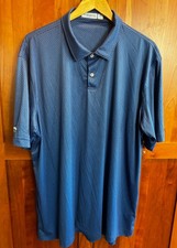 Peter Millar Featherweight UPF 50 Blue Crown Golf Polo Cerris Logo Men's XXL