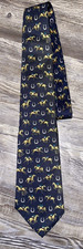 Lauren Ralph Lauren 100 Silk Polo Horse Horsehoe Equestrian Necktie NWOT
