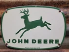 RARE VINTAGE JOHN DEERE PORCELAIN SIGN 1962 TRACTOR FARMING FARM EQUIPMENT 12"