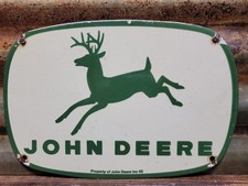 Rare Vintage John Deere Porcelain Sign 1962 Tractor Farming Farm Equipment 12