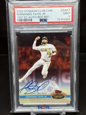 Fernando Tatis Jr Auto Red Refractor /5 Psa 9 2022 Stadium Club Chrome 1991