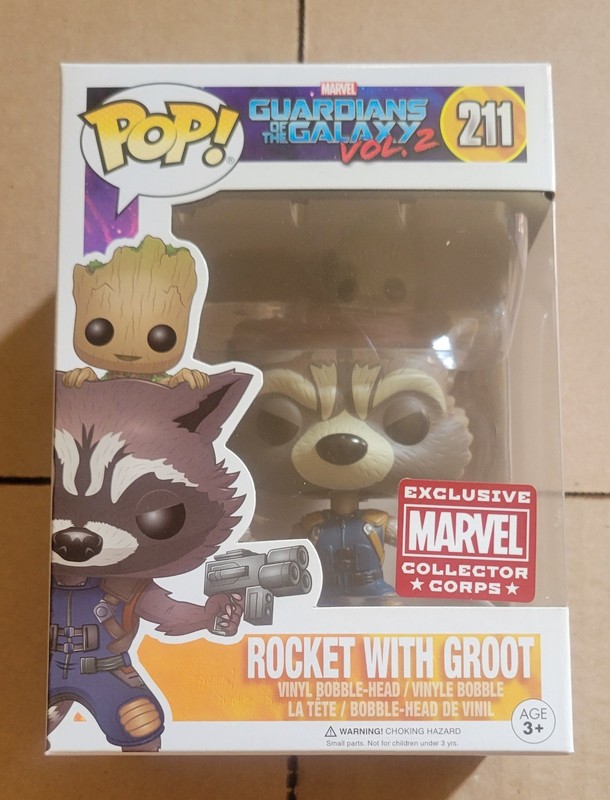 Funko Pop! Marvel: Guardians of the Galaxy Volume 2 Rocket With Groot #211