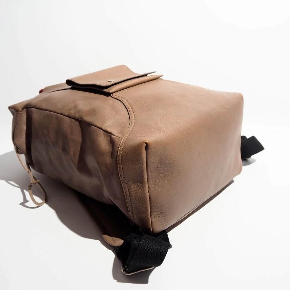 Mochila Maison Martin Margiela 11 réplica de cuero marrón archivo Japón Foto 3 de 4