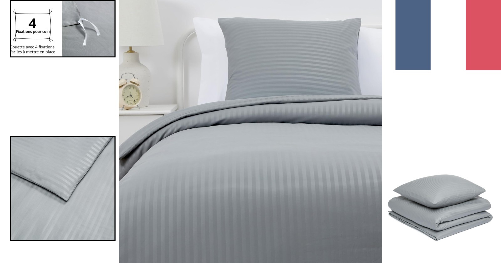 Parure de lit 135x200 cm cocooning en microfibre pour chambre d'enfant
