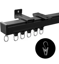 Ceiling Curtain Track Ceiling and Wall Mounted Heavy-Duty Curtains Rails 6ft.
