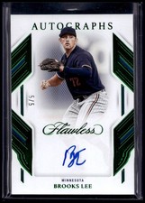 2023 Panini Flawless Brooks Lee #33 Flawless Autographs Emerald /5 Minnesota