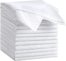 12 Pack Handkerchiefs for men, 100 Soft Cotton 16x16 Inch Men's Handkerchiefs,