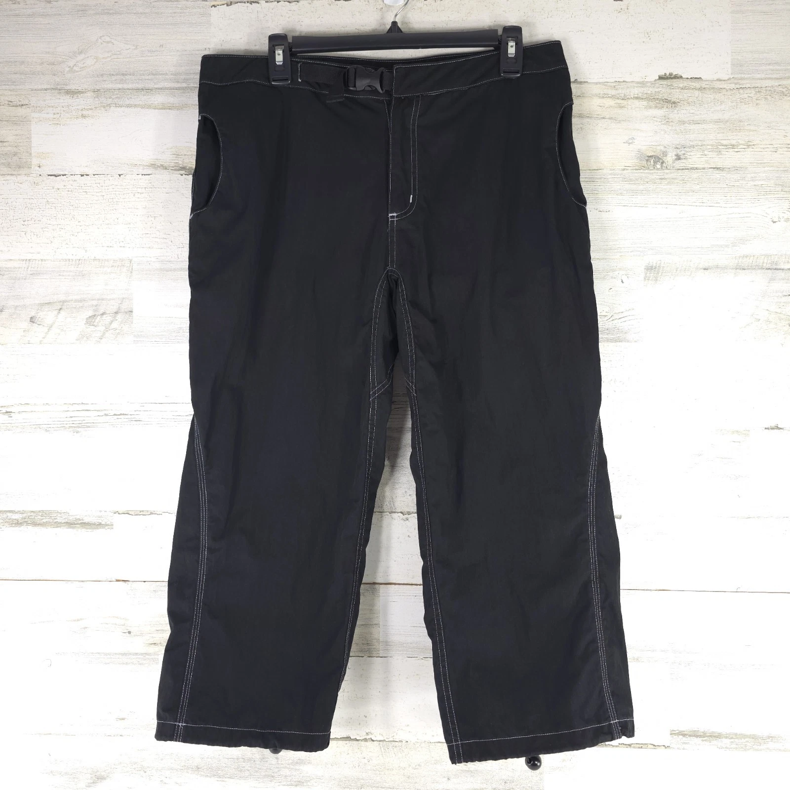 MARMOT CAPRI CROPPED PANTS HIKING CAMPING WOMEN'S SIZE 10 BLACK CANVAS PANTS VGC