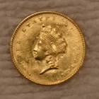 $1 Indian Princess Head Gold Type 2 AU 1855