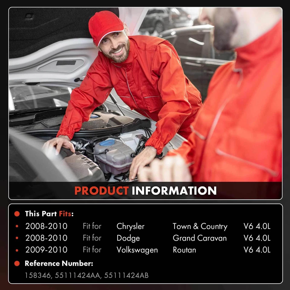 Compresor de aire acondicionado con polea de 6 ranuras para Chrysler Town & Country Dodge Grand Caravan Foto 2 de 4