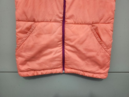 Columbia Vest Girls L Pink Purple Puffer Zip Reversible Softshell Fleece Pkts - Picture 2 of 21
