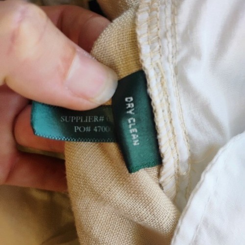 Lauren Ralph Lauren reines Leinen Hose weites Bein beige Lagenlook Beachy Gr. 14W - Bild 9 von 13