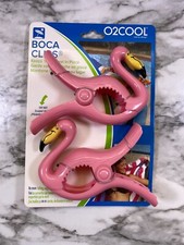O2COOL Flamingo Boca Clips Beach Towel Clips for Beach Chairs NEW