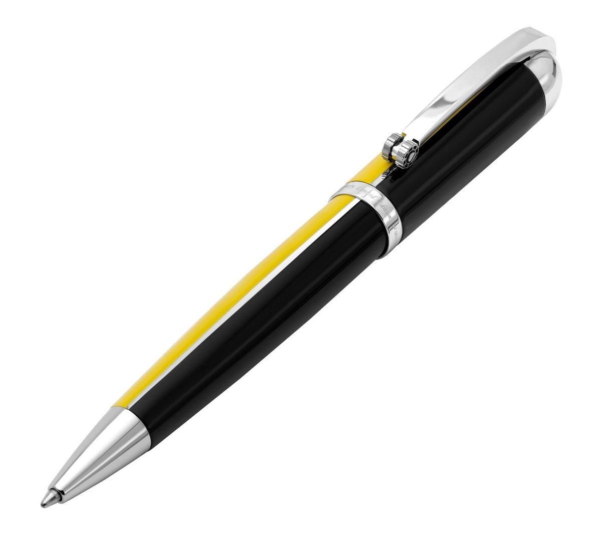 Xezo Visionary Ballpoint Pen, Yellow & Black Colorblock Enamel. LE