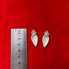 Tribal exotic cute accessory pure handmade Miao silver DIY embed earring 1pair