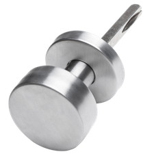 Aqbau Poignée de Porte Tournant Sur Rundrosette Pousseurs de Bouton Acier Inox