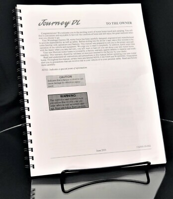 2002 Winnebago Journey DL Home Owners Operation Manual User Guide Coil Bound